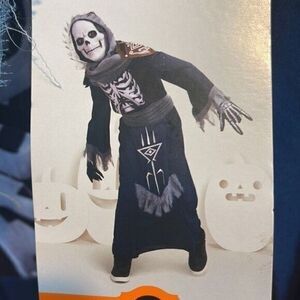 Hyde & Eek Kid's spirit‎ Reaper Skeleton Ghoul Halloween Costume Size M 7/8